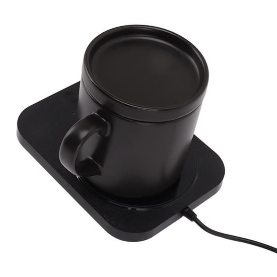 Chauffe-tasse USB En Bois - Pour Maintenir Café/thé Chaud à 80°C - Compatible Ordinateur Et Power Bank