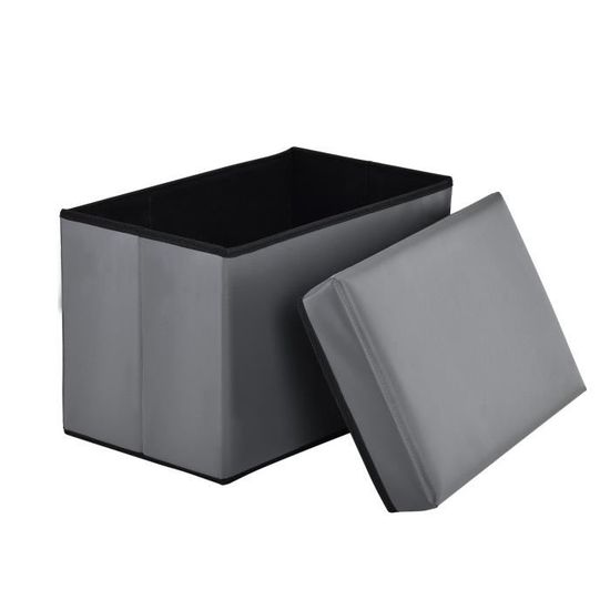 En Casa Tabouret Pliable Casier De Rangement Pu 48x32cm