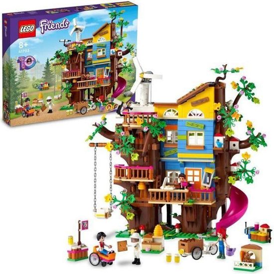 SHOT CASE - LEGO 41703 Friends La Cabane de l'Amitié dans l'Arbre, Set avec Mini-Poupées Mia et River, Jouet Éducatif pour Enfants