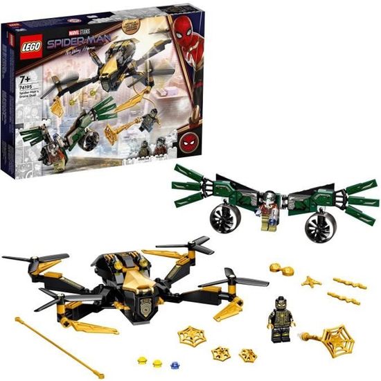 Jeu de construction LEGO® 76195 Marvel Le Drone de Duel de Spider-Man - Cadeau de Noël, d’Anniversaire