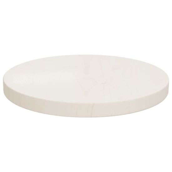 Plateau De Table Rond En Bois - Diamètres De 30 à 80 Cm, Coloris Blanc, Noyer, Grain De Bois, Pour Déco Et Rangement