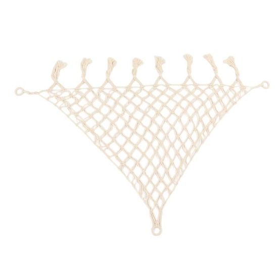 Povxlum Hamac Carré Macramé Bohème Rangement Peluches - Filet Angle Mural Blanc Pour Chambre Enfant