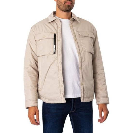 Blouson Aviateur Avec Poches Poitrine Replay Homme Beige