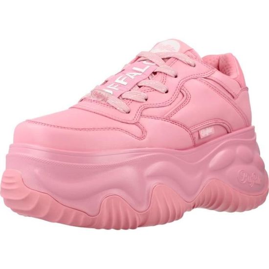 Basket Femme BUFFALO 134603 Rose Synthetique Lacets Rose Cdiscount Chaussures