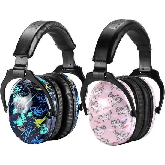 Casque Anti-bruit Enfant Réglable - Protection Auditive Confortable Pour Enfants 2-8 Ans | Licorne & Dinosaure