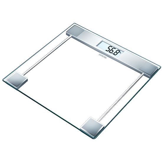 Pèse-personne en verre Sanitas SGS 06 - 150 kg - Transparent