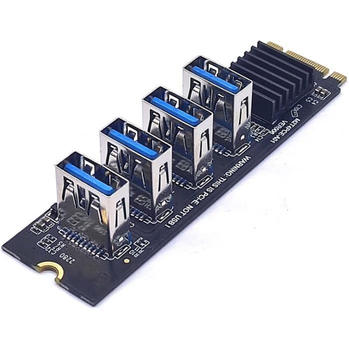Carte PCIe USB 3.1 8 Ports (6xA + 2xC) – 10Gbps – KALEA-INFORMATIQUE – Neuf