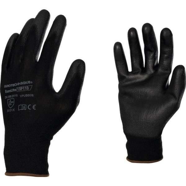 Gants manutention de précision - Enduction PU - Gris - Taille 7 - Eurotechnique