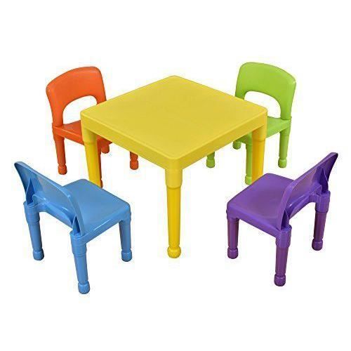 Liberty House Toys Enfant Ensemble table et 4chaises, en plastique, multicolore - 8809N