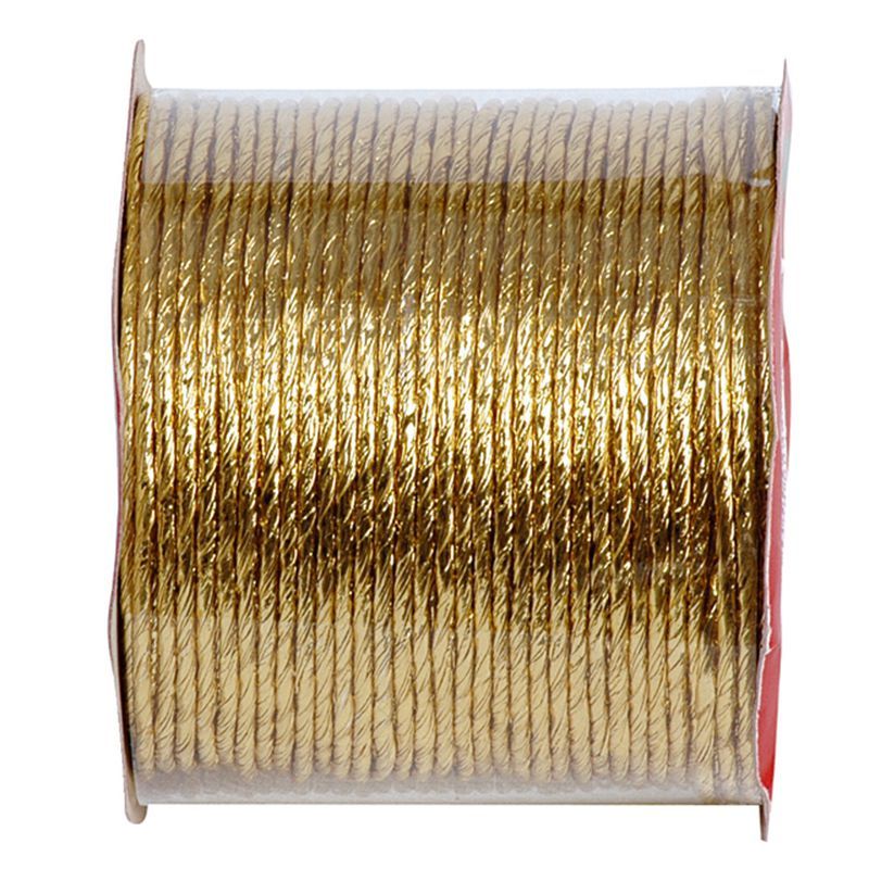 BOBINE CORDON LAITONNÉ OR MÉTAL 20M Or