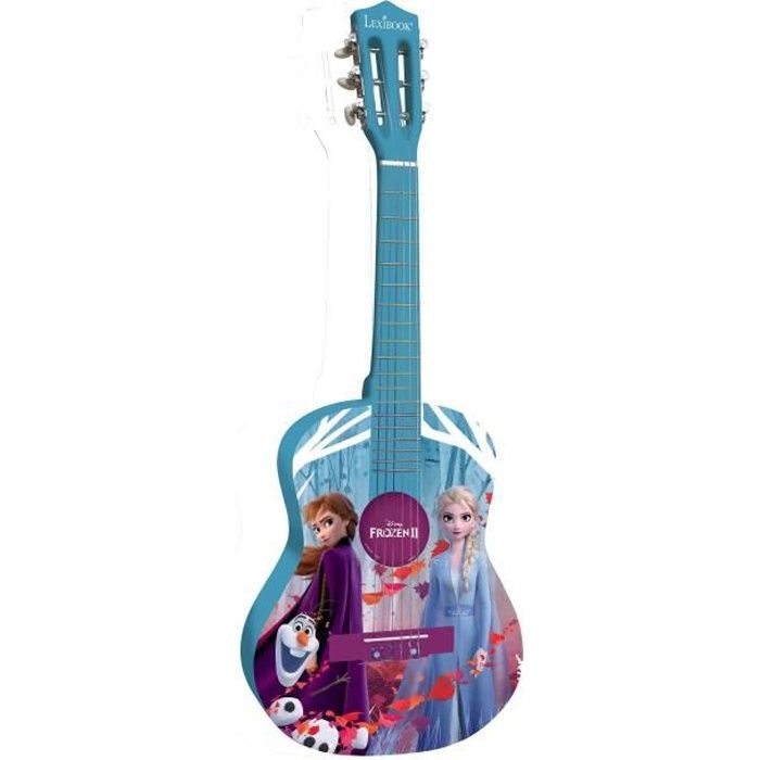 LA REINE DES NEIGES Guitare acoustique enfant 78 cm en bois LEXIBOOK - médiator et sangle inclus