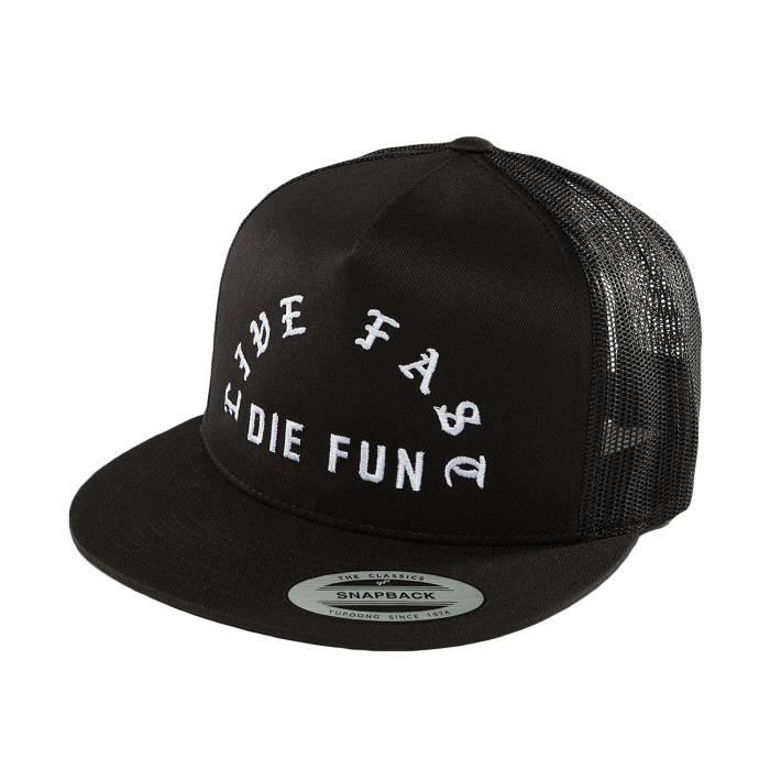 Famous Stars and Straps Homme Casquettes // Casquette Trucker mesh Live Fast Die Fun noir Réglable
