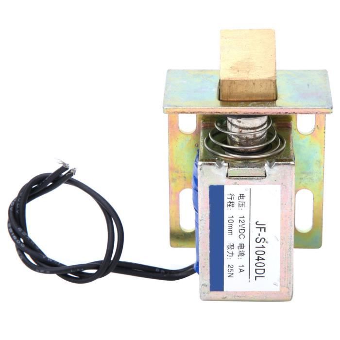BOYOU JF-S1040DL Mini électroaimant de solénoïde de cadre CC push-pull 25N 12VDC course 10mm
