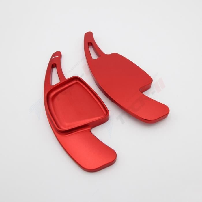 Décoration intérieure,Autocollant de changement de vitesse de volant,pour Audi A1 A7 S7 D5 A6 C8 S8 A8 e-tron Quattro - Type Rouge