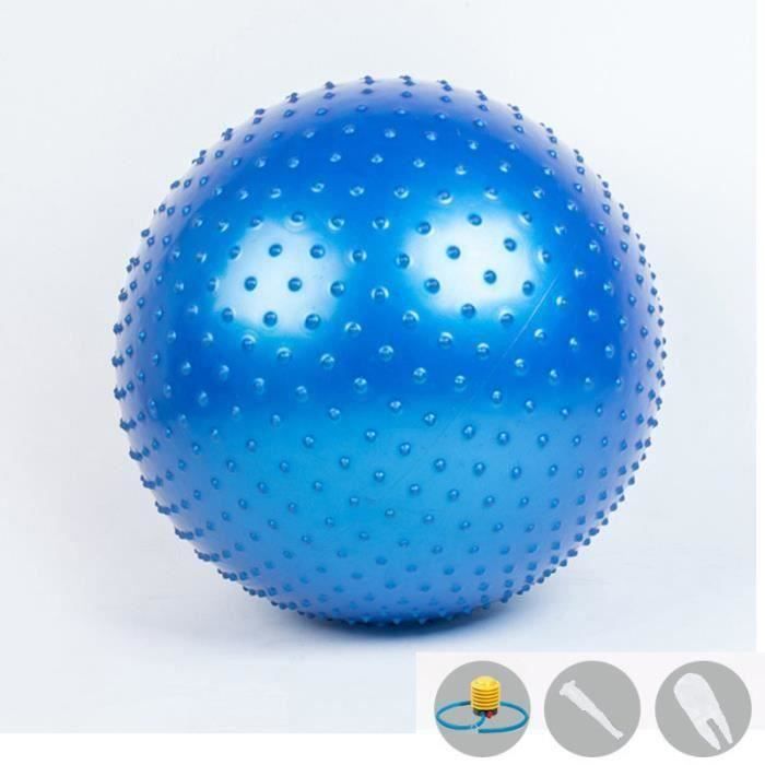 Ballon Suisse Fitness Gym Yoga Epais Couleur Unie Avec Point Bleu LBQ2