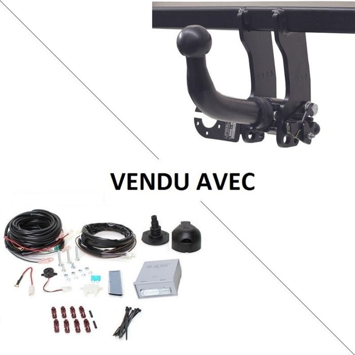 Attelage Peugeot 2008 (04-13-) RDSOH + faisceau universel 7 broches + boitier électronique