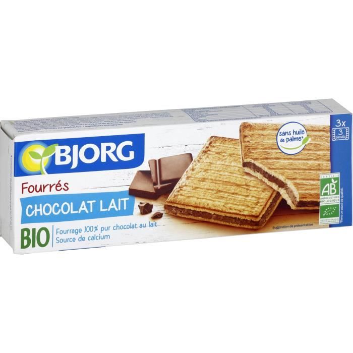 BJORG Fourrés chocolat au lait - 225g