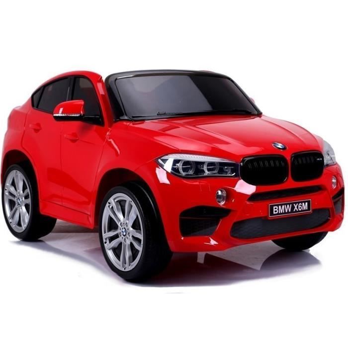 Voiture électrique pour enfants BMW X6M Rouge, Télécommande 2,4 GHz , Motor: 2 x 120W, Siège en similicuir (LE2842)