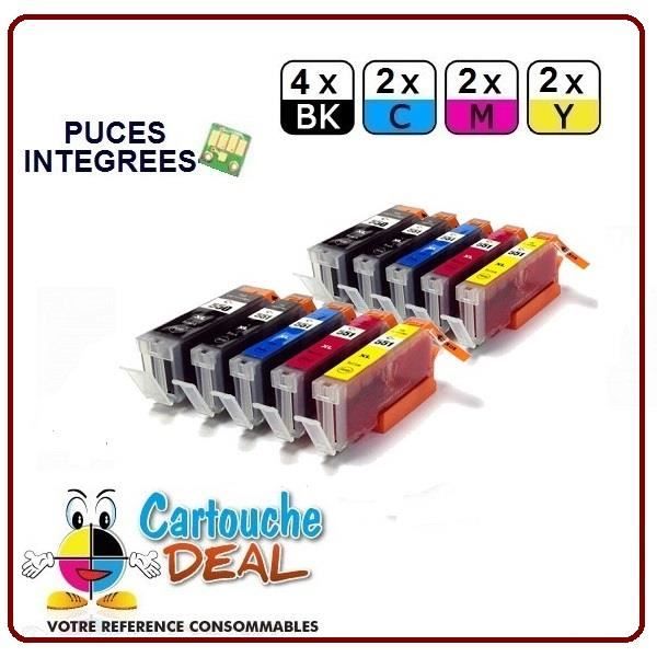 4+6 CANON Pixma MG5500 MG5550 MG6350 MG6450 MG7150 Cartouche générique compatible