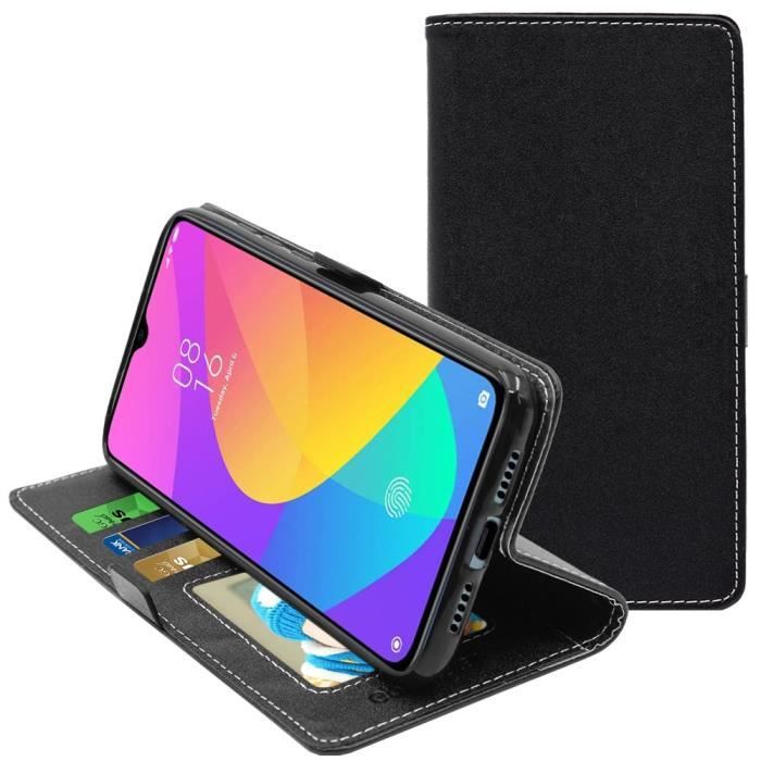 ebestStar ® pour Xiaomi Mi 9 Lite - Etui Portefeuille PU Cuir , Noir