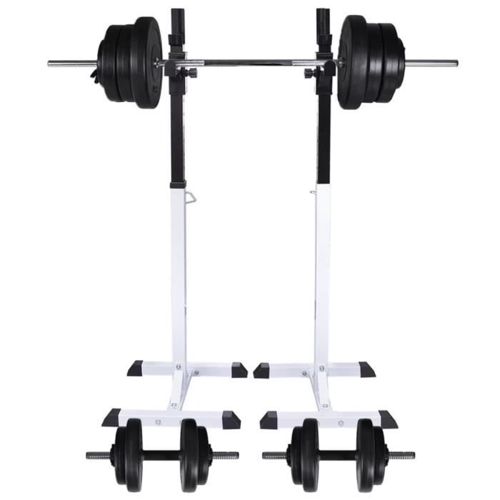 LAM Support d'haltères avec jeu d'haltères et de poids 60,5 kg