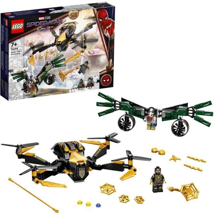 LEGO® 76195 Marvel Le Drone de Duel de Spider-Man, Kit de Construction, Jouet Enfant +7 ans, Cadeau de Noël, d'Anniversaire