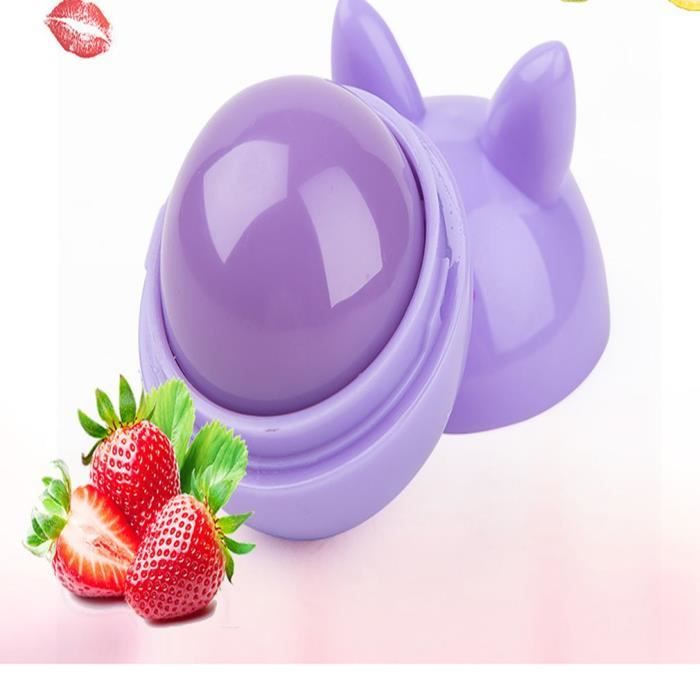 Creative Ball Baume à Lèvres Rouge à Lèvres Dessin Animé Fruit Boule à Lèvres Hydratante, Raisin