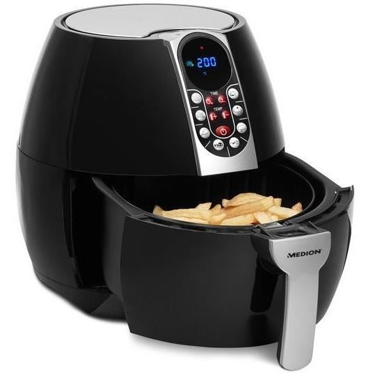 MEDION MD 17320 - Friteuse à air chaud - Capacité de 2,8L - 1500 Watts - Programmes automatiques - Frire sans huile