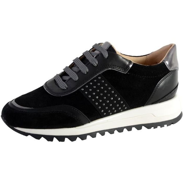 Tennis Basket Basses Geox D Tabelya Black/Gun Femme