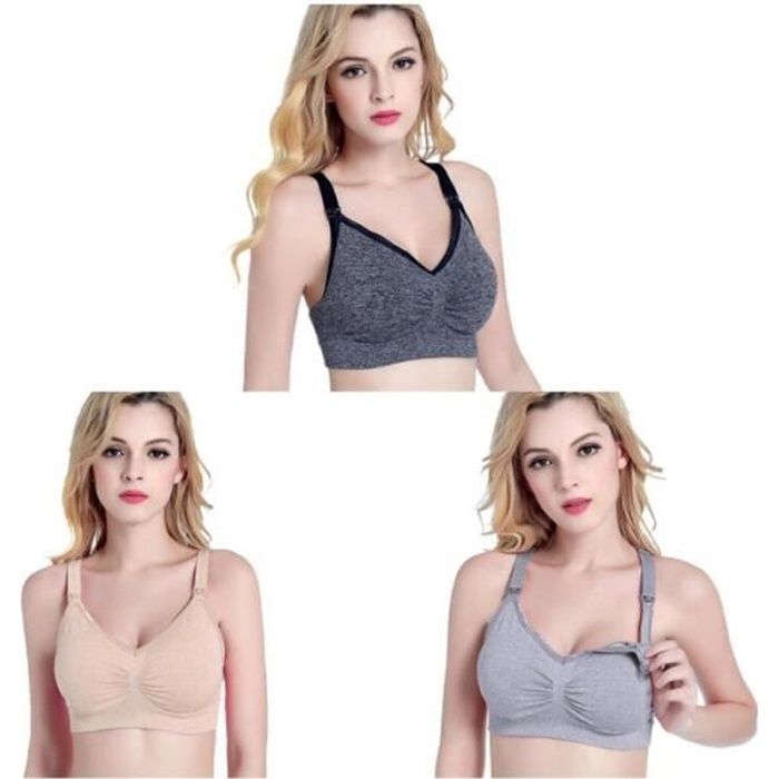 Lot de 3 Soutien-Gorge Allaitement Femme multicolore LH0507NY03-ZY2