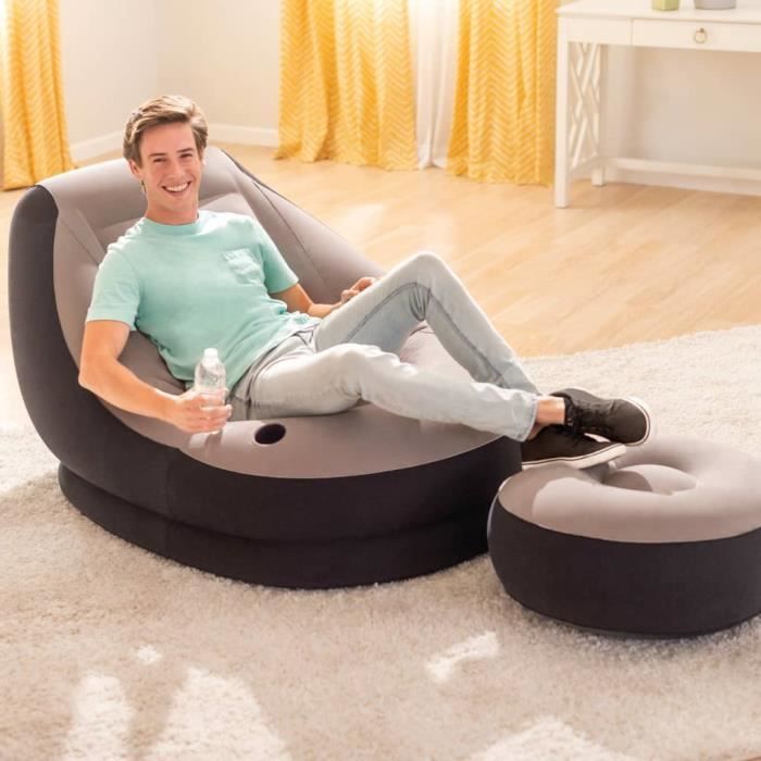 Fauteuil gonflable avec pouf Ultra Lounge Relax 68564NP