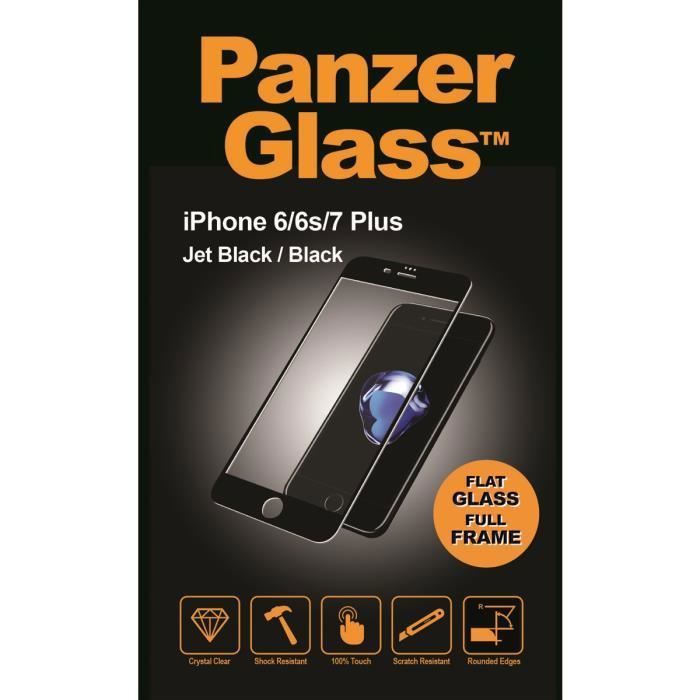 PanzerGlass 2619, Protection d'écran transparent, Apple, iPhone 6-6s-7 Plus, Résistant aux rayures, Noir, 1 pièce(s)