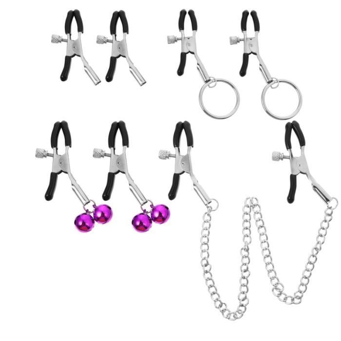 4 paires de mamelons pinces à seins Flirt SM accessoires jouet sexuel pour femmes BALLE DE TENNIS