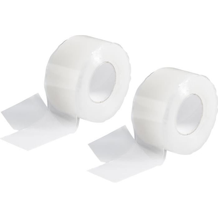 2x 3m ruban en silicone auto-fusionant (auto amalgamant, auto-vulcanisant), ruban isolant et bande d'étanchéité (eau, air), 25 mm