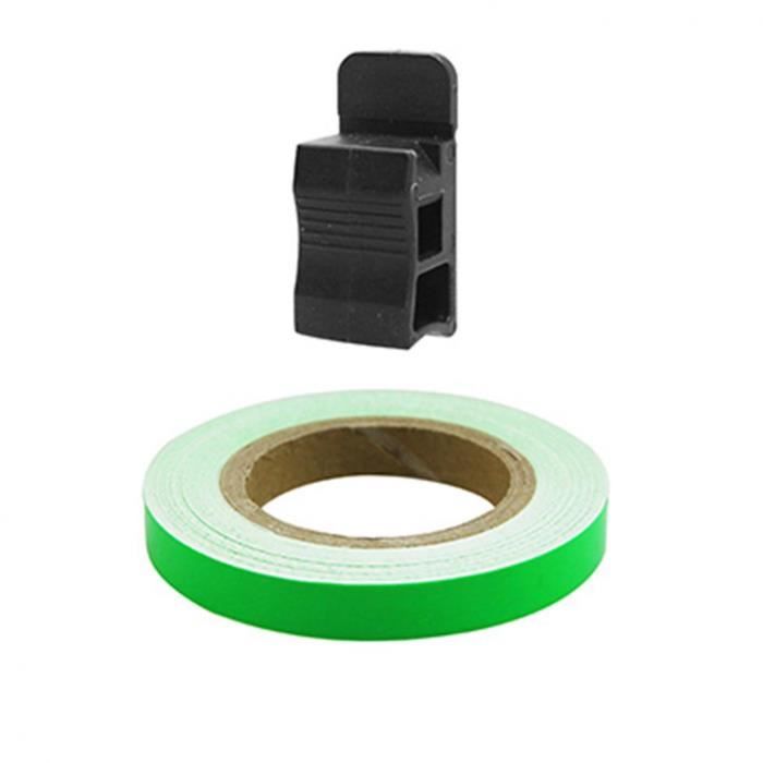 ACCESSOIRE CASQUE LISERET-AUTOCOLLANT-STICKER JANTE REPLAY VERT FLUO 7mm 6M AVEC APPLICATEUR