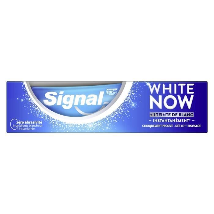 LOT DE 6 - Dentifrice white now SIGNAL - le tube de 75 ml