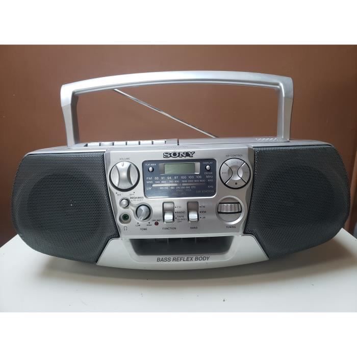RADIO PORTABLE POSTE LECTEUR CASSETTE K7 CD BOOMBOX GHETTOBLASTER SONY CFD-V31L