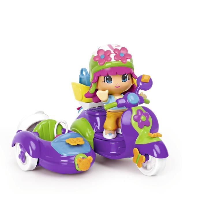 Pinypon - La moto avec side-car, figurine et accessoires
