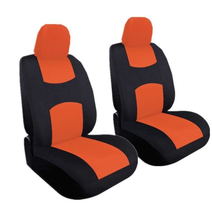 Housse de Siège Auto Universelle coussins pour Siège Voiture,auto Protecteur de siège, Couvre Siège voiture - Orange