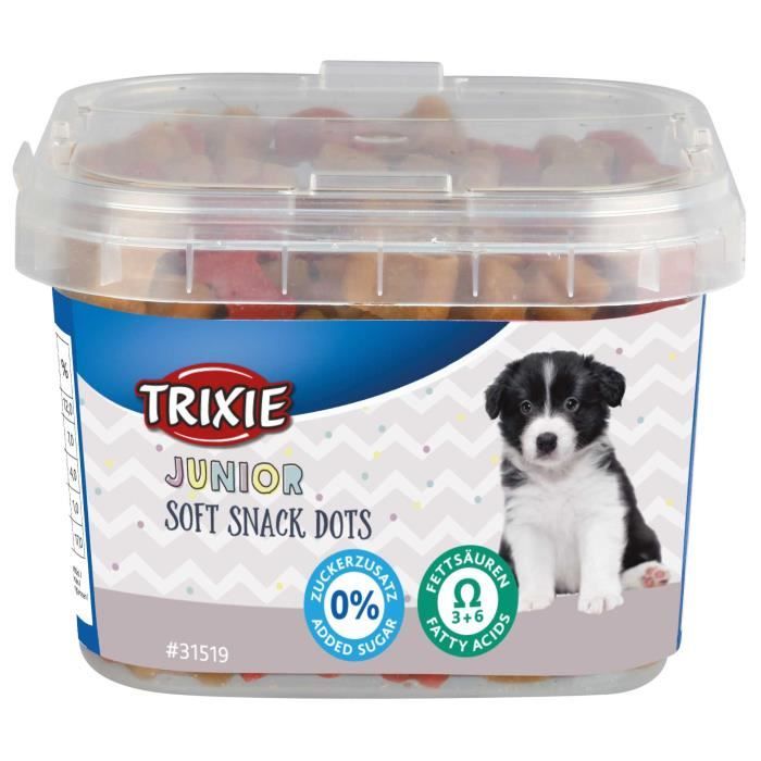 Trixie - Friandise pour chiot au poulet et saumon. 140 g . Junior Soft Snack Dots
