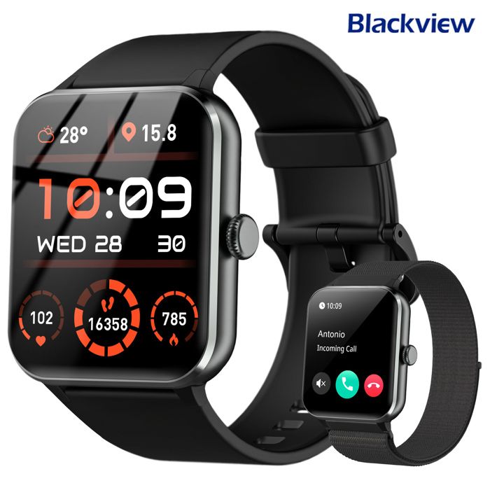 Montre Connectée Homme Femme, Montre Appel, Appels Numérotation