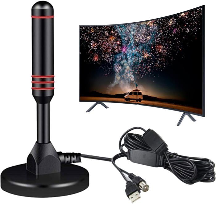 Pack Antenne Televes DAT HD Boss LR + Ampli - Gain 47 DBi, Filtre LTE 4G, Pour Réception TNT Difficile
