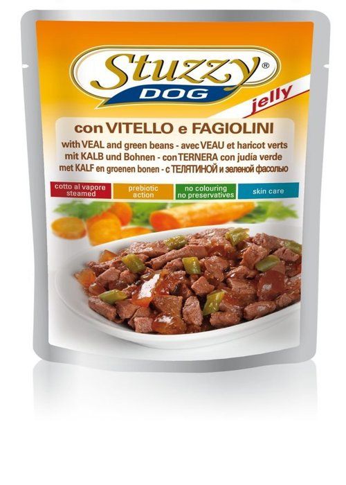 Stuzzy - 01033352 - Dog Jelly Lot de 24 sachets de 100 g de Nourriture pour Chien