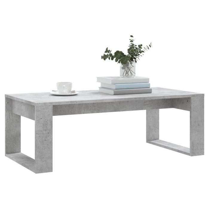 Table basse Table de salon VIDAXL gris béton 102x50x35 cm bois dingénierie T354