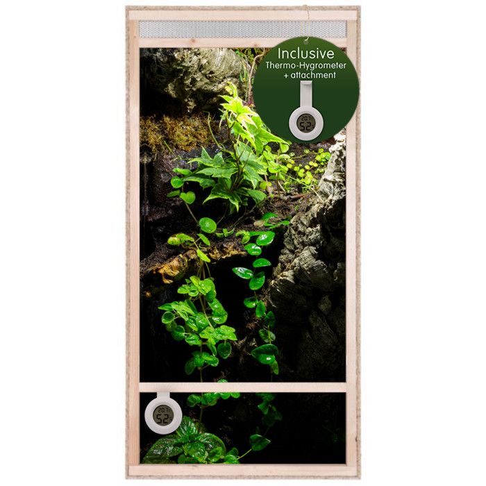 Meilleurs prix pour Repiterra® Terrarium vertical 60x120x60cm en bois pour reptiles et amphibiens avec aérations frontales