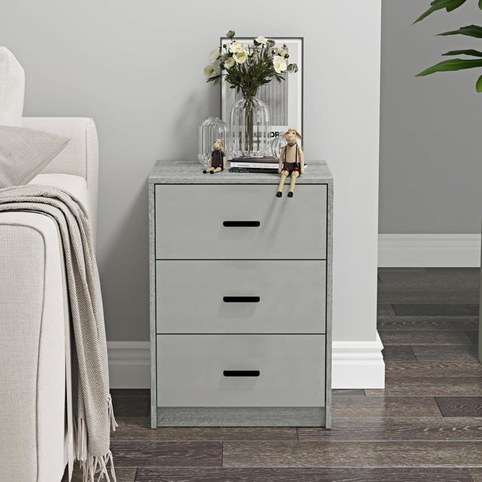 URBNLIVING Commode à 3 tiroirs de 62 cm de hauteur - Meuble de