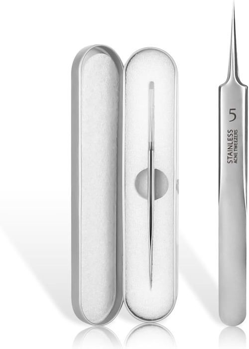 Pince à épiler En Acier Inoxydable Avec Croix - Fermeture Automatique - Outil De Réparation - Outil De Réparation - Coude Droit