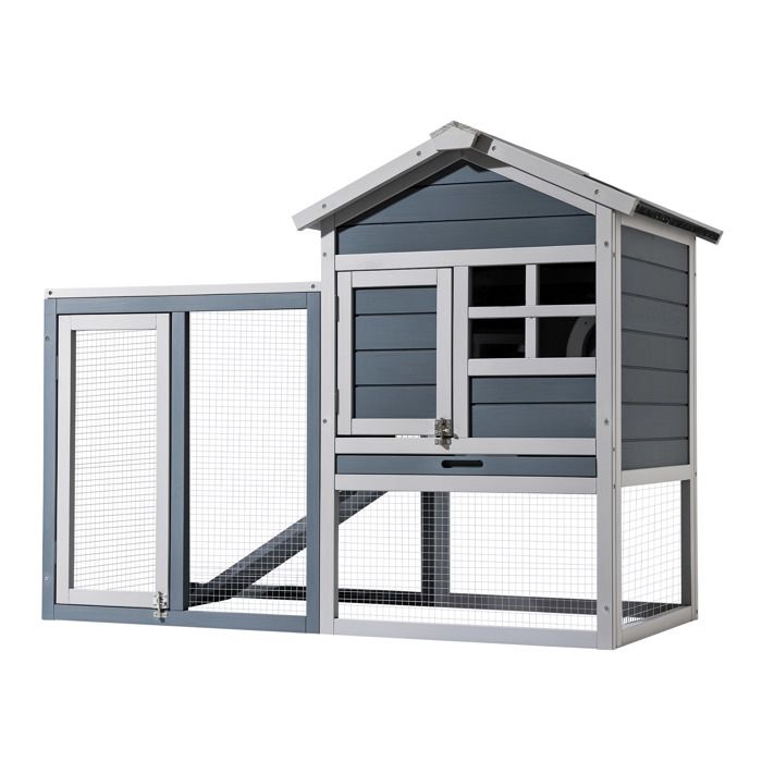 Comparer les prix de Clapier à lapin Enclos Gris Ab