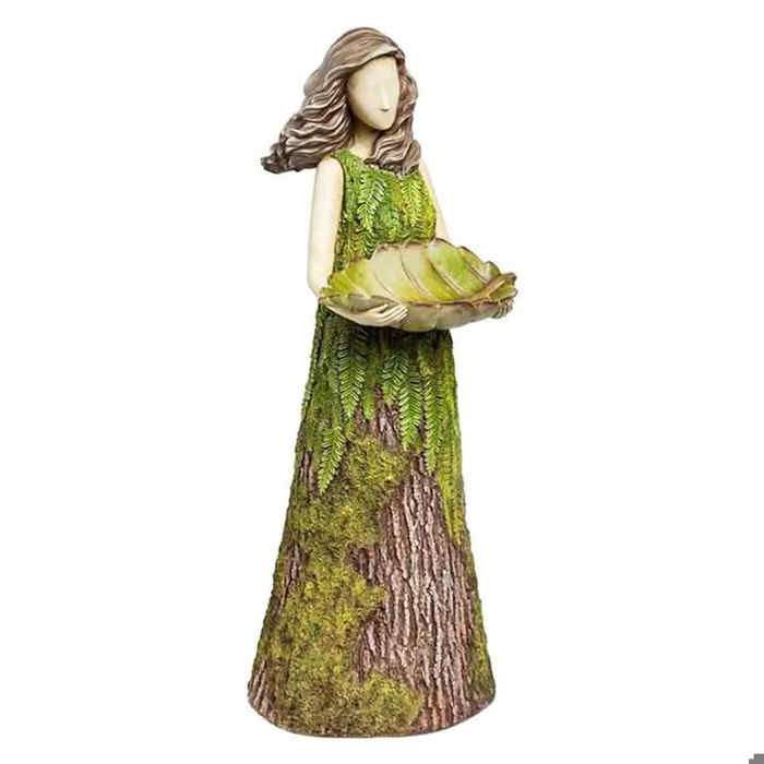 Comparer les prix de Abreuvoir à oiseaux extérieur - Statue de fée en Sherwood avec mangeoire à oiseaux - Ornement en résine - Statue de jardin