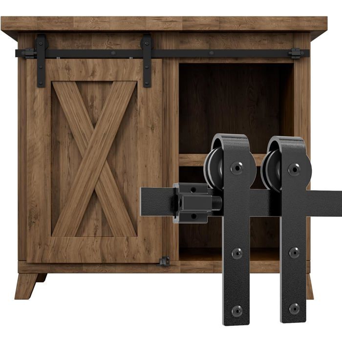 WOLFBIRD 120cm rail super mini schuifdeur hardware kit voor dubbele deur, kleine kast, tv-standaard gebruikt (geen kast WOLFBIRD 120cm rail super mini schuifdeur hardware kit voor dubbele deur, kleine kast, tv-standaard gebruikt (geen kast